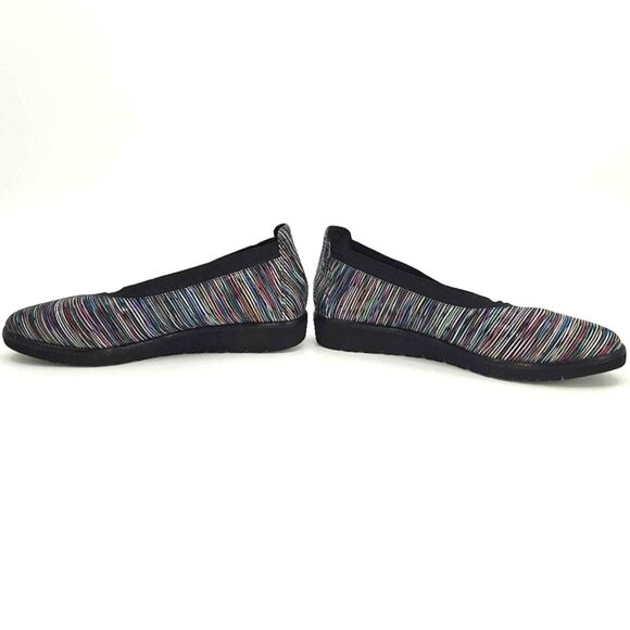 Nurture Kizzie Leather Multi-Color Striped Wedge Slip-On Shoes Womens Size 9 - Picture 3 of 9
